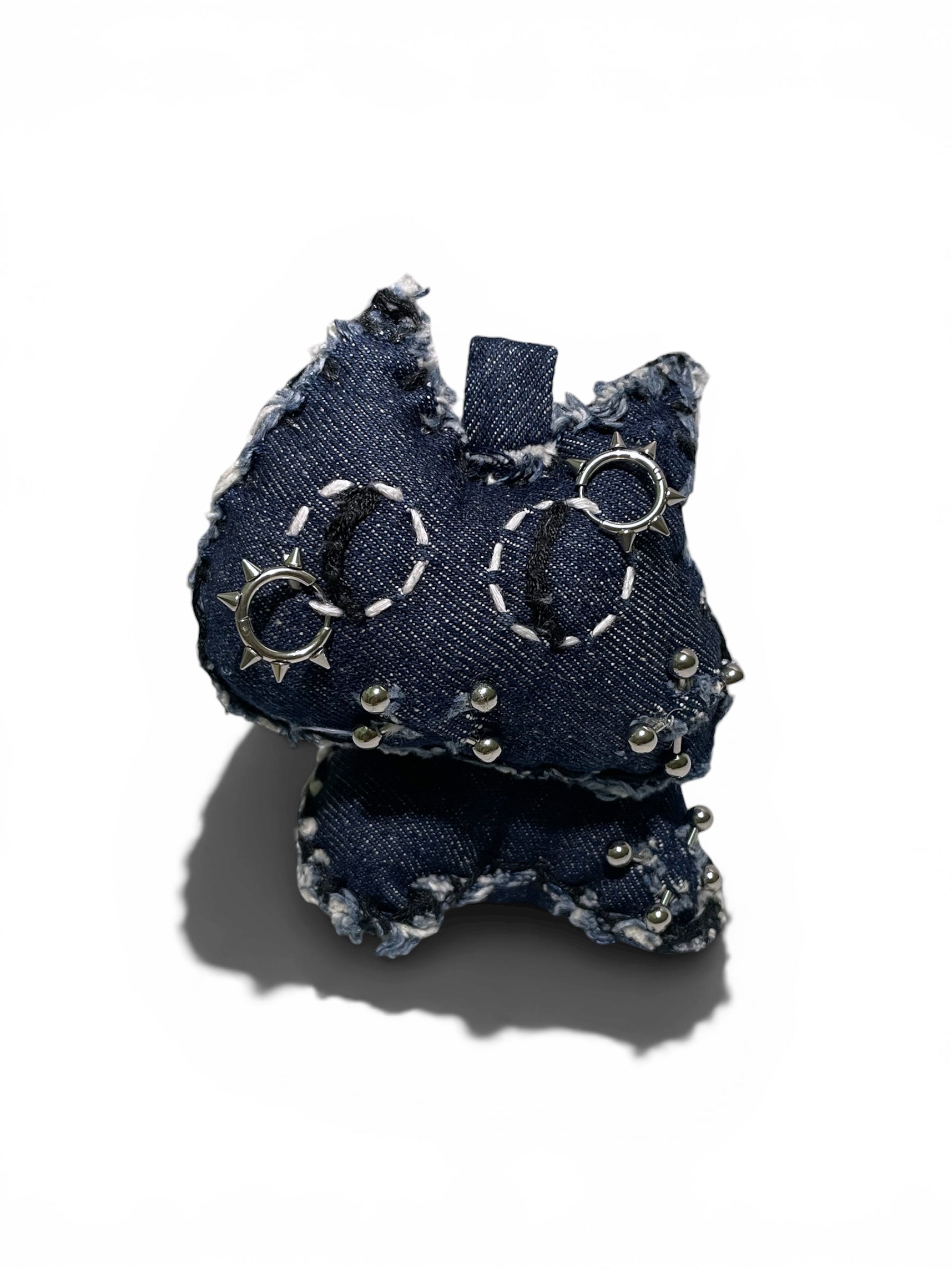 Denim Cat Bag Charm