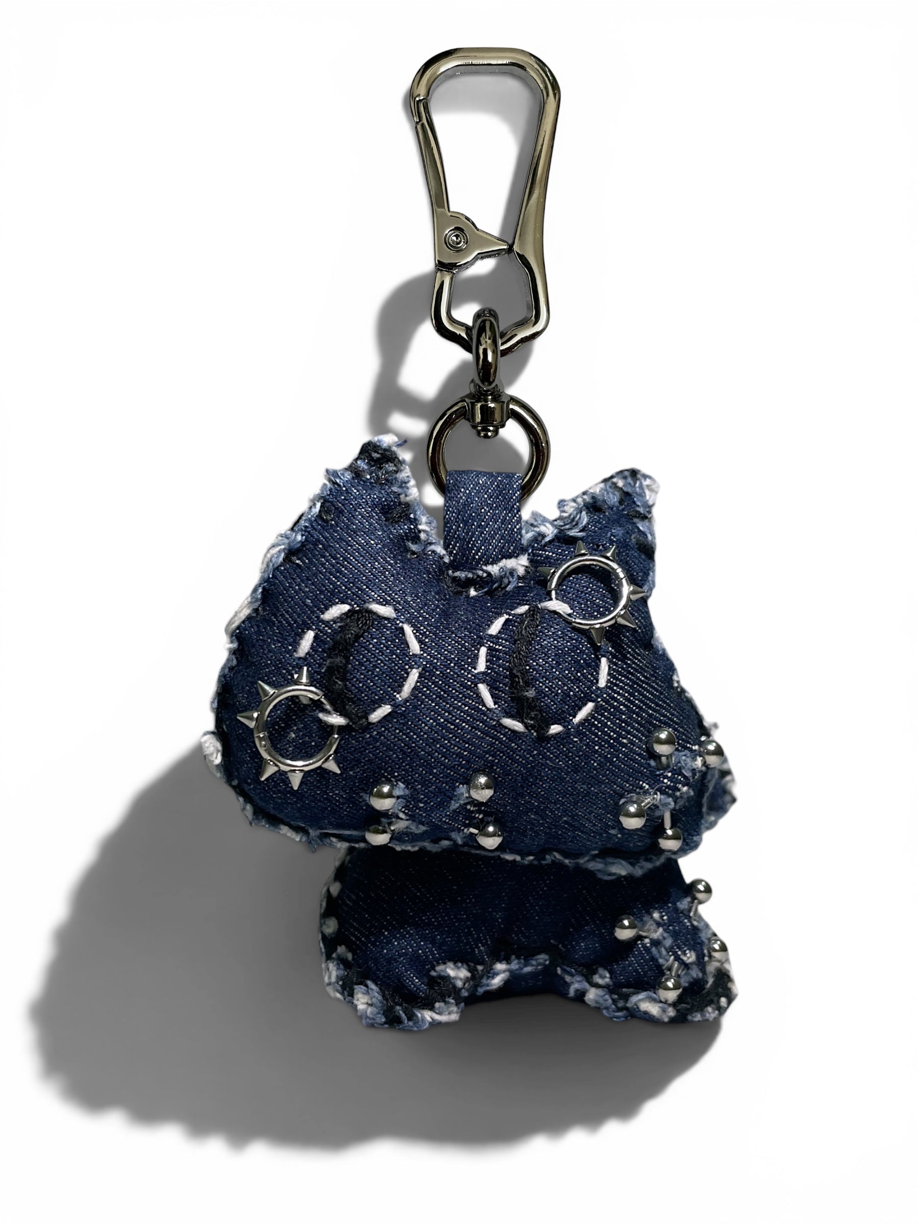 Denim Cat Bag Charm